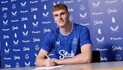 Everton complete £17m Jake O'Brien signing from Lyon