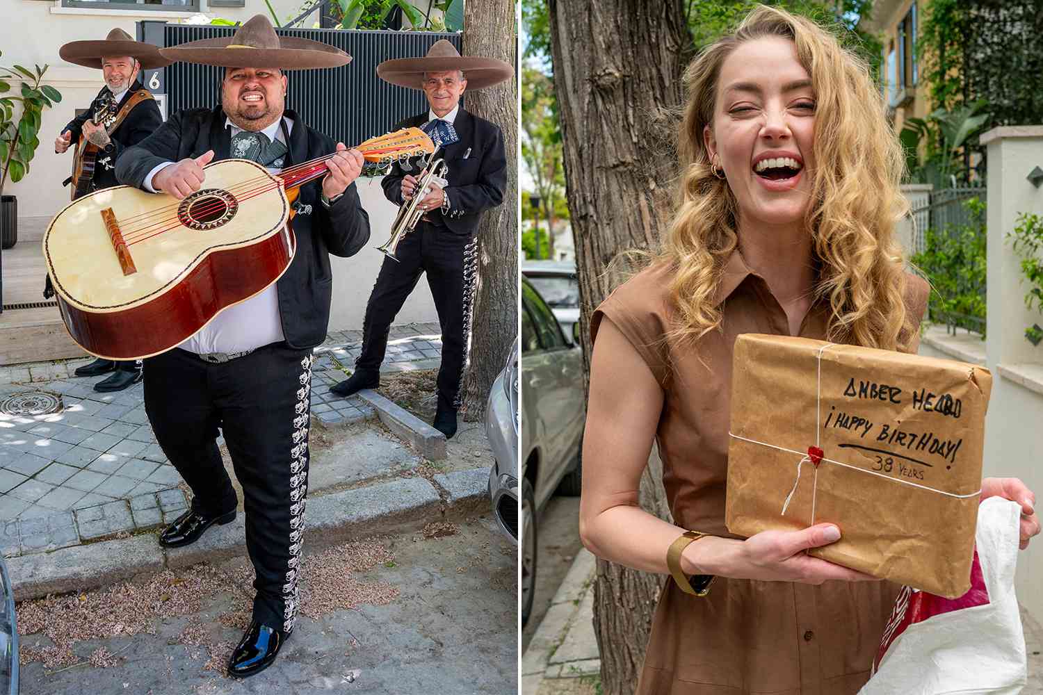 Amber Heard Beams as She's Serenaded by a Mariachi Band in Madrid for Her Birthday: See the Fun Photos