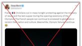 Video does not show Christian demonstration after Olympic opening ceremony