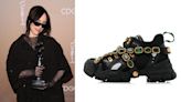 Billie Eilish Shines in Bejeweled Gucci Sneakers at the 2024 Costume Designers Guild Awards