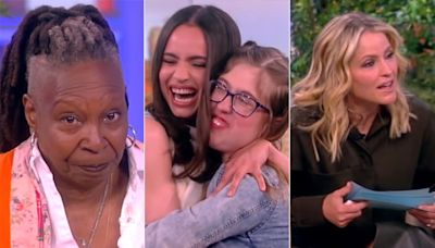 Whoopi Goldberg cried on 'The View' as Sofia Carson surprised cancer patient