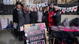 Mothers staging hunger strike at Parliament for parents who cannot feed children