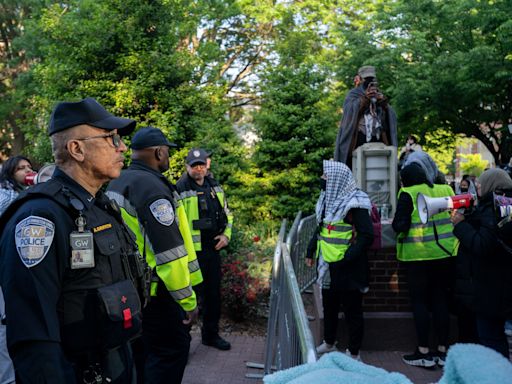 GW University threatens discipline for involvement in protest encampments