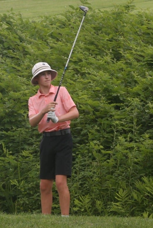 Portsmouth's Grey Gagnon, 14, is the youngest of 156 players at this year's State Amateur