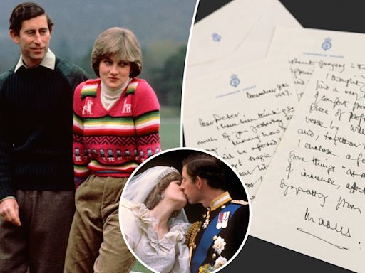 Letter from King Charles to grieving friend describes ‘unbearable emptiness’ after Princess Diana’s death