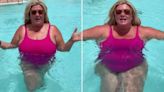 Gemma Collins strips off to swimwear as she takes a dip on holiday in Benidorm