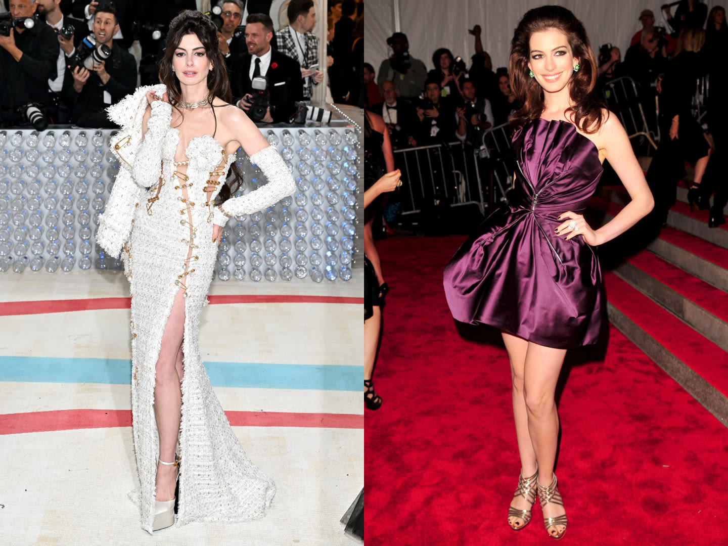 All of Anne Hathaway’s Met Gala Looks Through the Years
