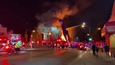 Milwaukee fire, 20th and Mitchell; 2 buildings gutted by flames