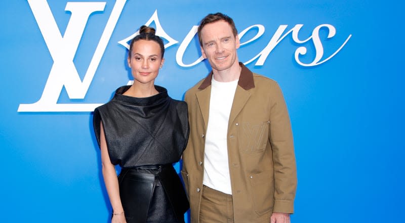 Michael Fassbender & Alicia Vikander Make First Appearance Together in 2024 at Louis Vuitton Show