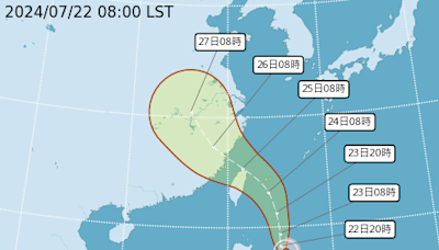颱風假有望？凱米路徑更近台灣 暴風圈侵襲率「8縣市破90%」