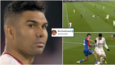 Rio Ferdinand's tweet about Casemiro goes viral as Man Utd man struggles vs Crystal Palace