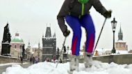 Czechs swap shoes for skis as snow blankets Prague