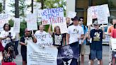 Critics of Florida Black history standards rally outside Duval County schools headquarters