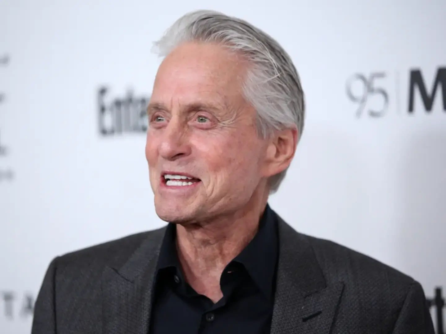 Michael Douglas Walks the Red Carpet With Kids Carys & Dylan & We’re Here for Their Coordinating Monochromatic Looks