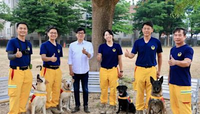 國際搜救犬日 陳其邁慰問搜救犬隊希望平安