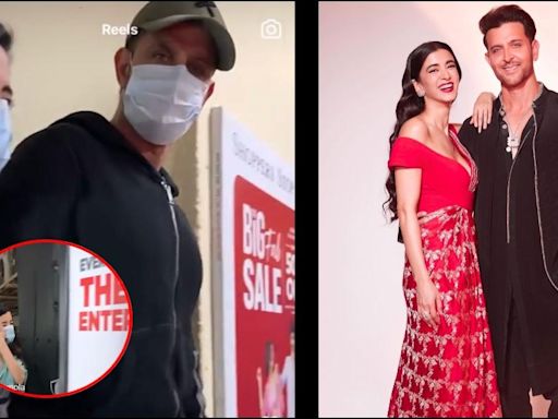 'Is all well?': Hrithik Roshan and Saba Azad hide their face behind mask as they head out for movie amid breakup rumors