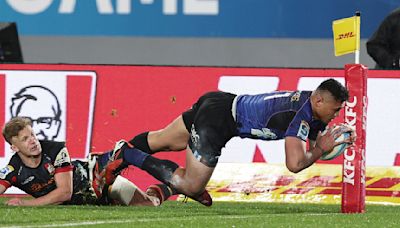 Caleb Clarke's hat trick lifts Blues to 41-10 win over Chiefs in Super Rugby final