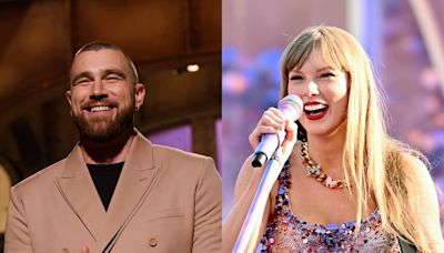 Travis Kelce Jokingly Dedicates Karaoke Award to Girlfriend Taylor Swift - E! Online