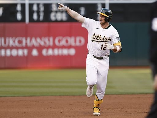 Schuemann homers, drives in 4 and Athletics beat Angels 13-3