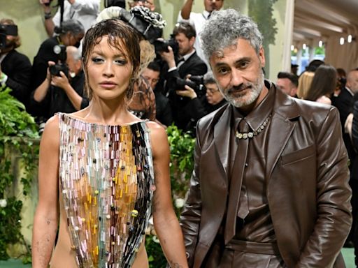 Rita Ora Wears Beaded Marni Dress for the Met Gala 2024 Red Carpet With Taika Waititi