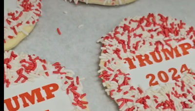 Supporters loving Lochel's Bakery's presidential debate cookies. Who's ahead Trump or Biden?