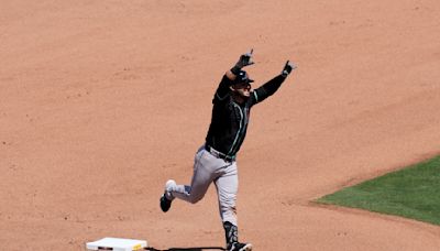 Eugenio Suárez homers, doubles and has 5 RBIs in the Diamondbacks' 9-1 victory over the Padres