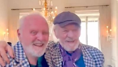 Sir Anthony Hopkins gives major Sir Ian McKellen health update after fall with sweet video