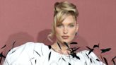 Elsa Hosk Wears Wings on an Angelic Feathered Gown in Cannes