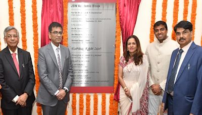 Hon'ble Chief Justice of India D.Y. Chandrachud lays Foundation Stone of JSW Academic Block at National Law School, Bengaluru