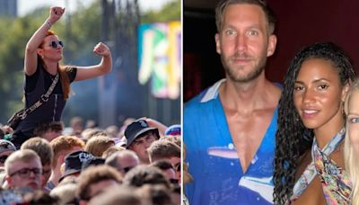 Calvin Harris & wife Vick Hope party in Ibiza with TV star days ahead of TRNSMT