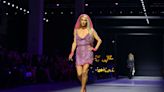 Paris Hilton Looked Like an '80s Bride in a Hot Pink Minidress on the Versace Runway