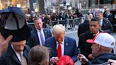 Donald Trump makes campaign stop in Midtown ahead of hush money trial