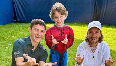 Tommy Fleetwood's Son Wears Spider-Man Costume to Meet Tom Holland