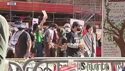 UCLA protests, Day 2: Inside look at fenced-in pro-Palestine demonstrations