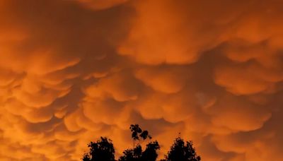 Mammatus clouds, a rarity over Philly, put on quite a show Sunday