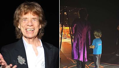 Mick Jagger Poses with 7-Year-Old Son Deveraux in Sweet Birthday Tribute Shared by Girlfriend Melanie Hamrick