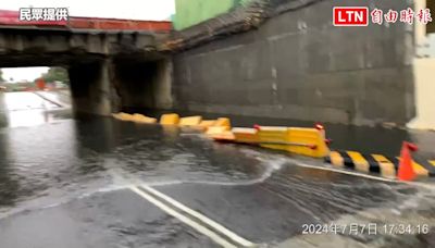 台南大雷雨！東區林森地下道淹水 西向車道一度封閉(民眾提供) - 自由電子報影音頻道