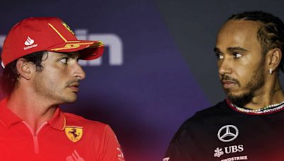 Carlos Sainz makes Lewis Hamilton admission after taking his Ferrari seat