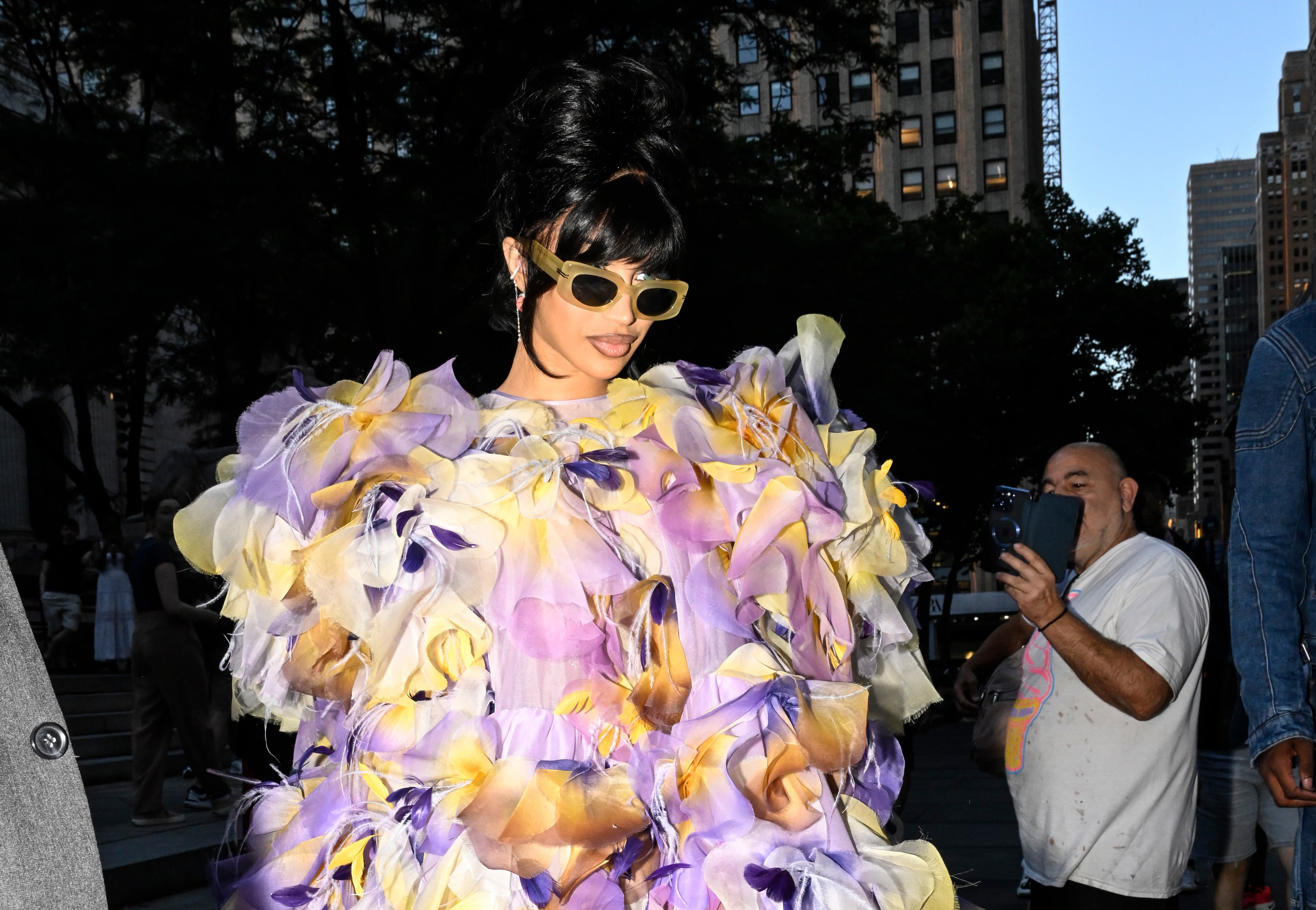 Cardi B Is Once Again Doing the Most in a Met Gala Level Floral Dress