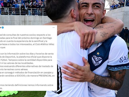 Copa de la Liga: las aclaraciones de Vélez sobre las entradas para la final