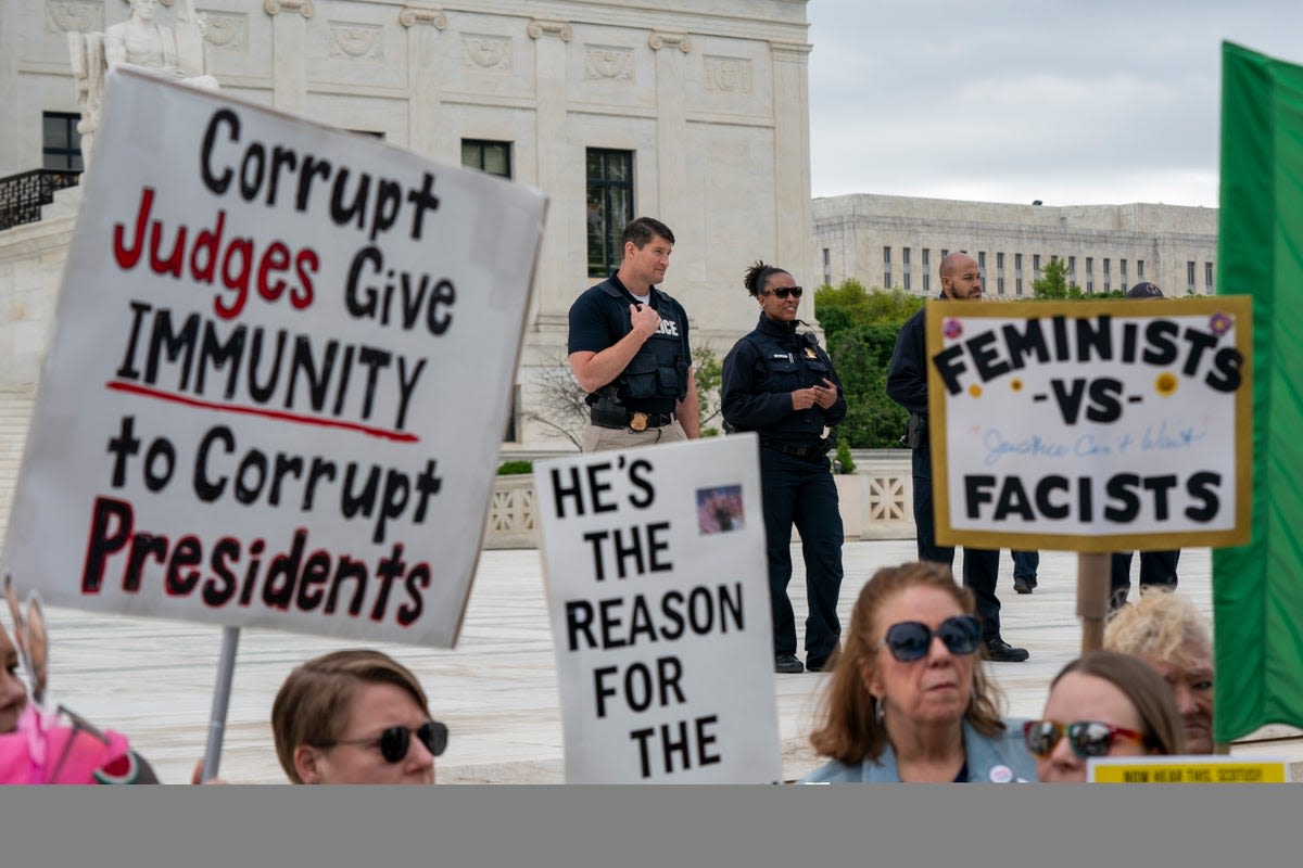 Supreme Court justices say Trump immunity decision will have ‘huge implications’ for America’s future: Live