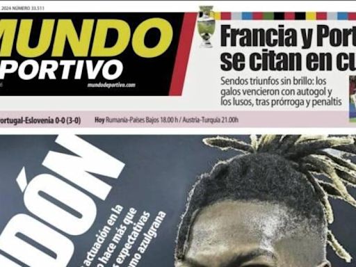 Nico, Mbappé, Cristiano y Diogo Costa, protagonistas de las portadas deportivas