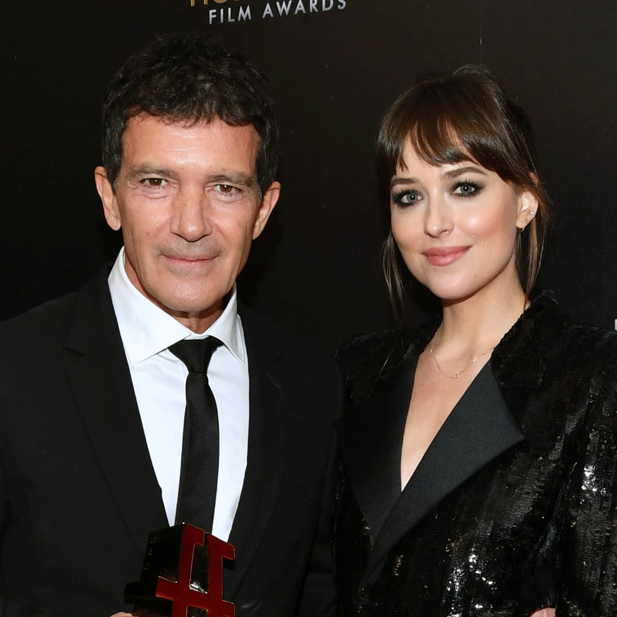 Antonio Banderas and Stepdaughter Dakota Johnson Reunite in Cute Pic