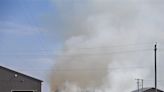 London firefighters battle stubborn barn blaze
