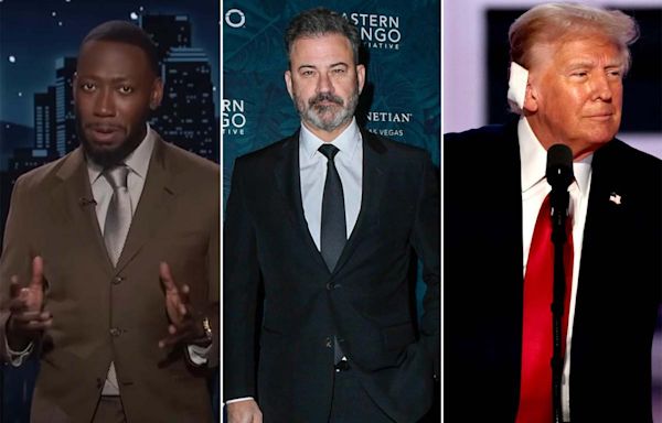 Lamorne Morris jokingly accuses Jimmy Kimmel of voting for Trump "Twice": "He's out campaigning with him now"