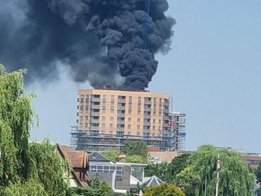 All the road closures as Surrey firefighters battle with Staines town centre blaze