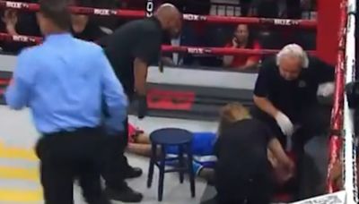 Un boxeador argentino sufrió un brutal KO en Estados Unidos y terminó en el hospital