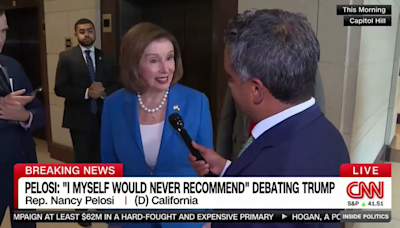Nancy Pelosi says she 'would never recommend' Biden debate Trump on stage after surprise announcement
