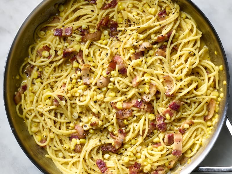 My Summery Corn Carbonara Is Irresistibly Creamy — Without a Drop of Cream