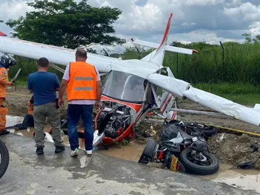 哥倫比亞驚傳「飛機撞電單車」離奇事故 機師與鐵騎士均奇蹟生還